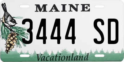 ME license plate 3444SD