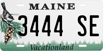 ME license plate 3444SE