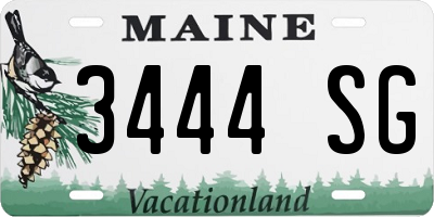 ME license plate 3444SG
