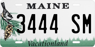 ME license plate 3444SM