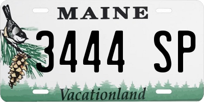 ME license plate 3444SP