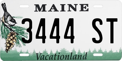 ME license plate 3444ST