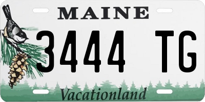 ME license plate 3444TG