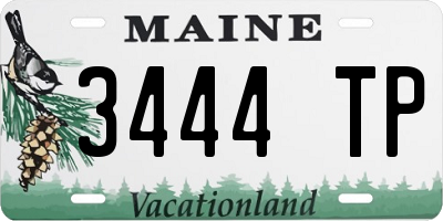 ME license plate 3444TP