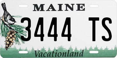 ME license plate 3444TS