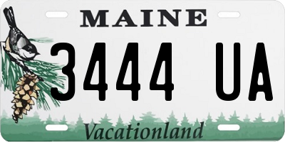 ME license plate 3444UA