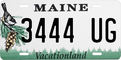 ME license plate 3444UG