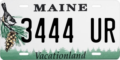 ME license plate 3444UR