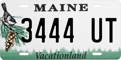 ME license plate 3444UT