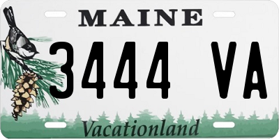 ME license plate 3444VA