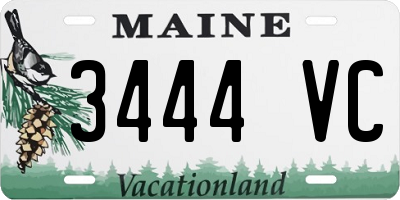 ME license plate 3444VC