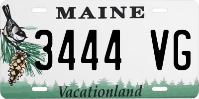 ME license plate 3444VG