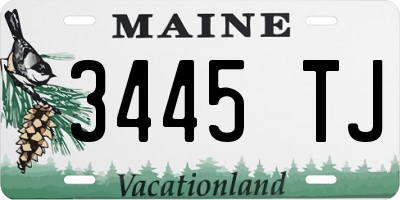 ME license plate 3445TJ