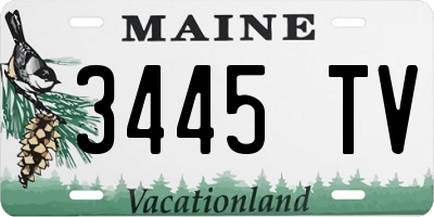 ME license plate 3445TV