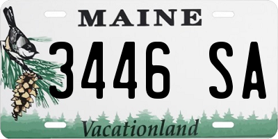 ME license plate 3446SA