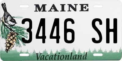 ME license plate 3446SH