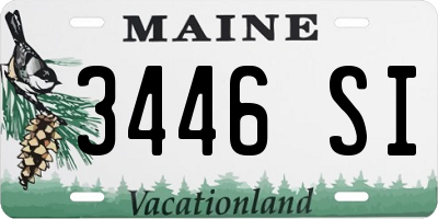 ME license plate 3446SI