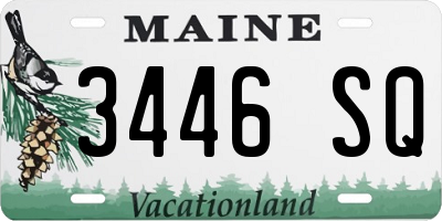 ME license plate 3446SQ