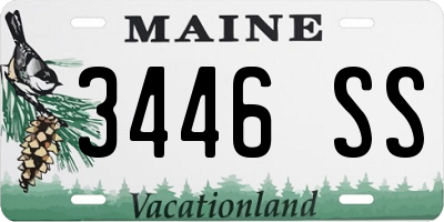ME license plate 3446SS