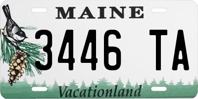 ME license plate 3446TA