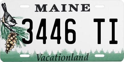 ME license plate 3446TI