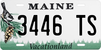 ME license plate 3446TS