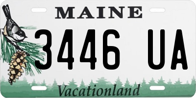 ME license plate 3446UA