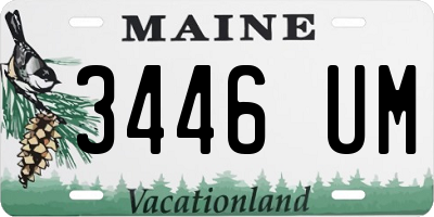 ME license plate 3446UM