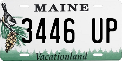 ME license plate 3446UP