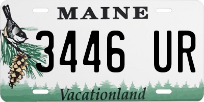 ME license plate 3446UR