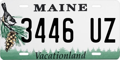 ME license plate 3446UZ