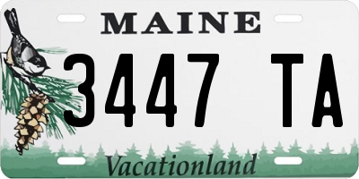 ME license plate 3447TA