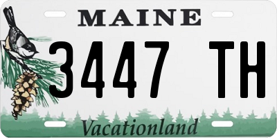 ME license plate 3447TH