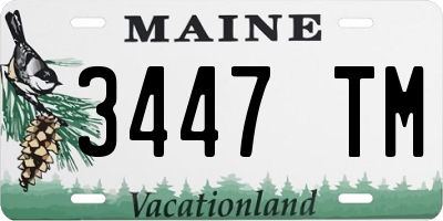ME license plate 3447TM