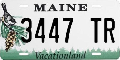 ME license plate 3447TR