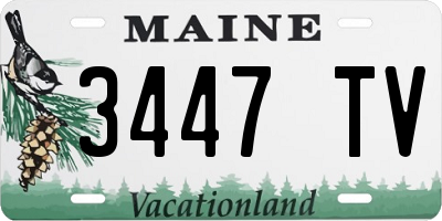 ME license plate 3447TV