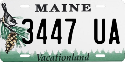 ME license plate 3447UA