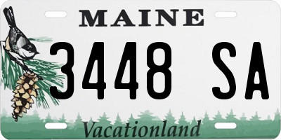 ME license plate 3448SA