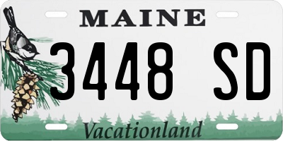 ME license plate 3448SD