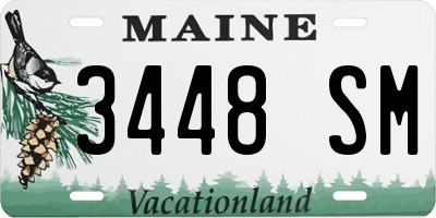 ME license plate 3448SM