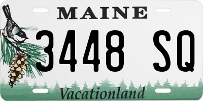 ME license plate 3448SQ