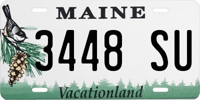ME license plate 3448SU