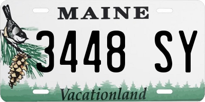 ME license plate 3448SY