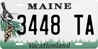 ME license plate 3448TA
