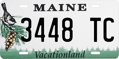 ME license plate 3448TC