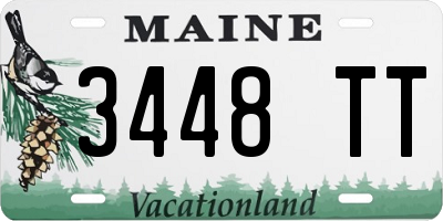 ME license plate 3448TT