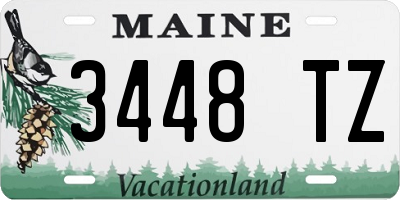 ME license plate 3448TZ