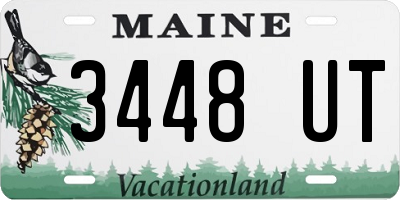 ME license plate 3448UT