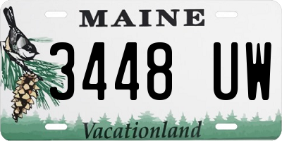 ME license plate 3448UW