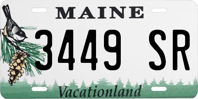 ME license plate 3449SR